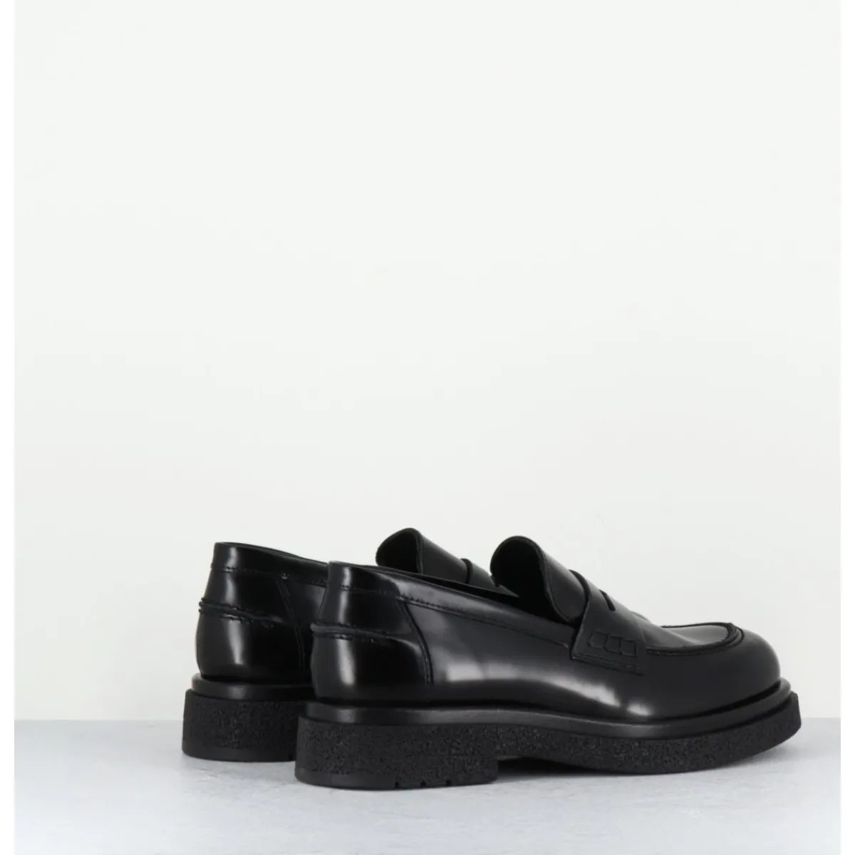 Mocassins | Chaussures^OA NON FASHION Mocassins en cuir glacé semelle légère - AL100 ABRASIVATO NERO NOIR