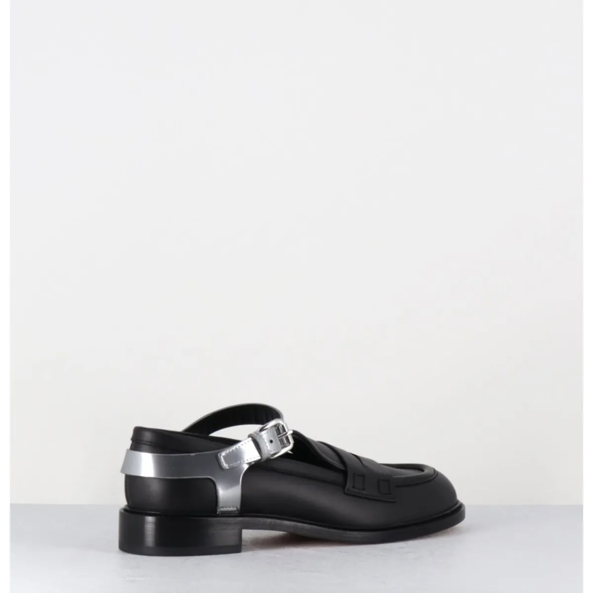 Mocassins | Chaussures^AGL Mocassins en cuir & bride harnais argent - OLIVIA NERO SILVER NOIR