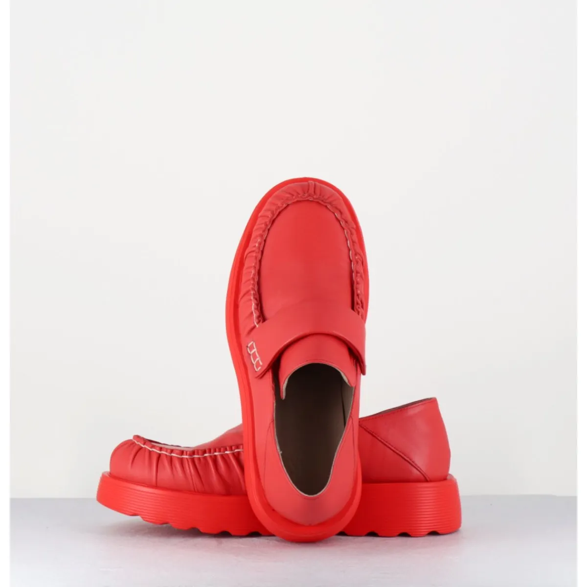 Mocassins^IXOS Mocassins en cuir souple semelle légère - X23 MAESTRALE CORALLO ROUGE