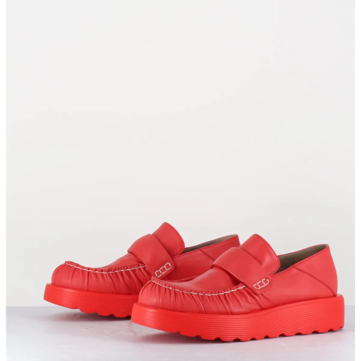 Mocassins^IXOS Mocassins en cuir souple semelle légère - X23 MAESTRALE CORALLO ROUGE