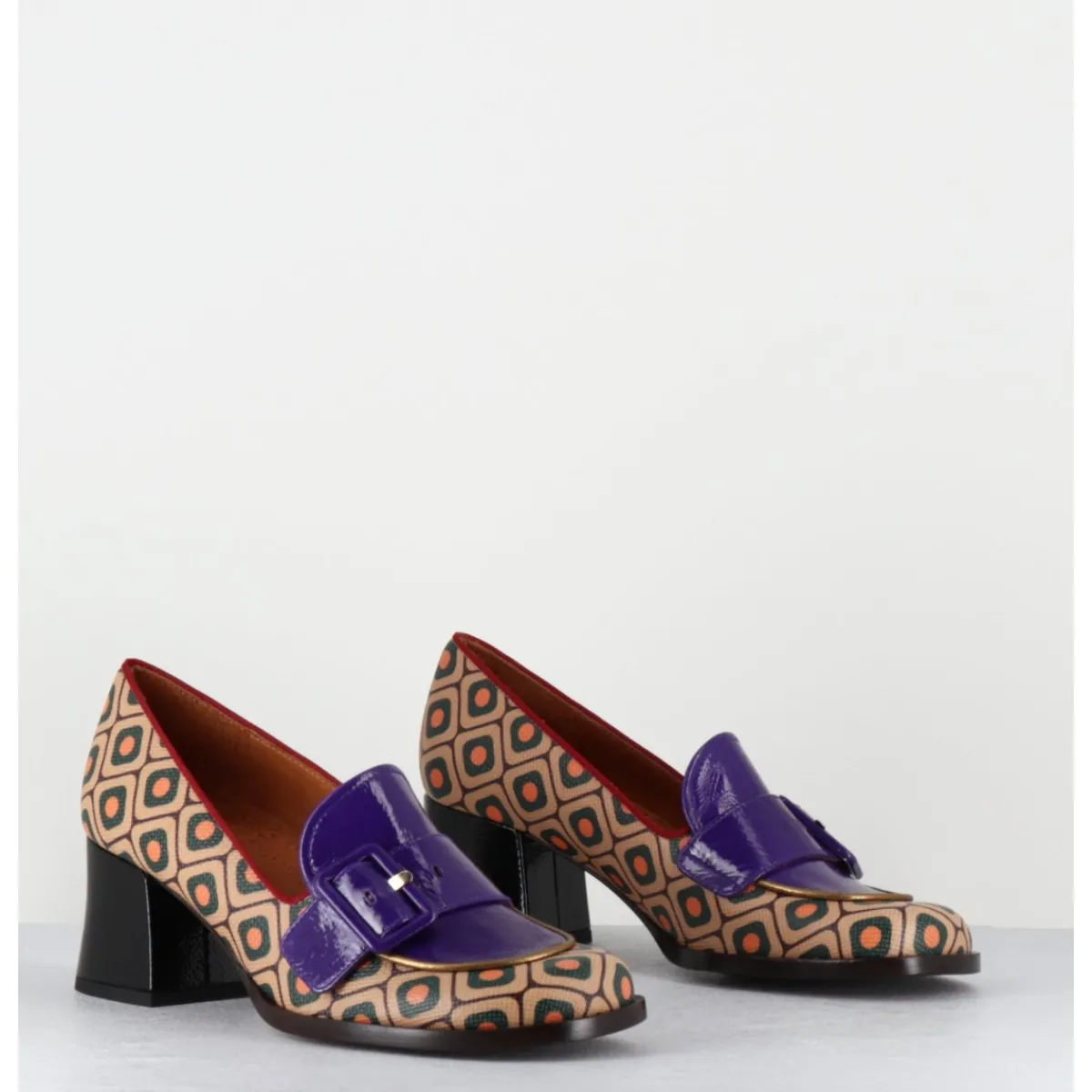 Mocassins | Chaussures^CHIE MIHARA Mocassins petit talon look 70s - TEISIN GALLETA PURPLE