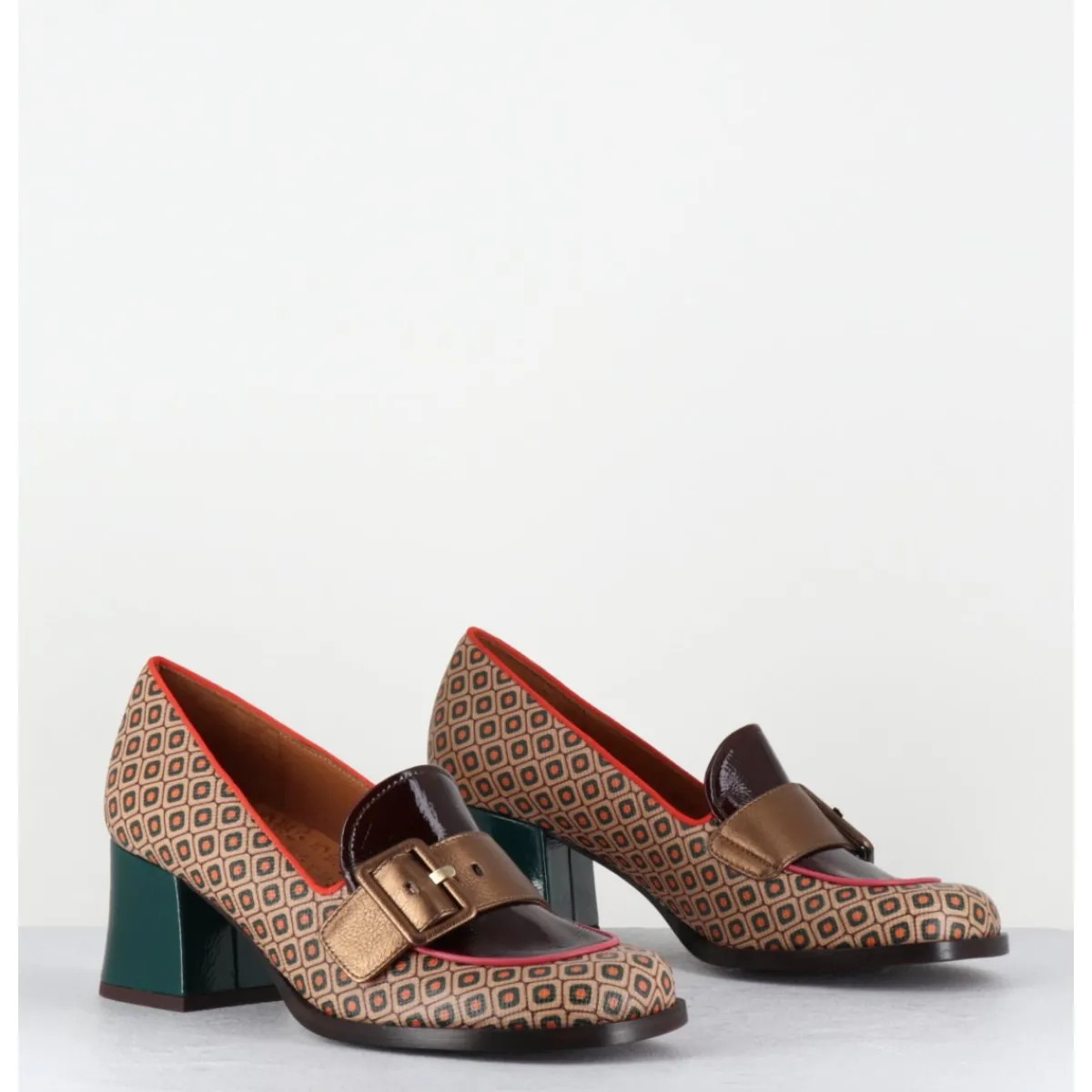 Mocassins | Chaussures^CHIE MIHARA Mocassins petit talon look 70s marron - TEISIN GALLETA TESTA