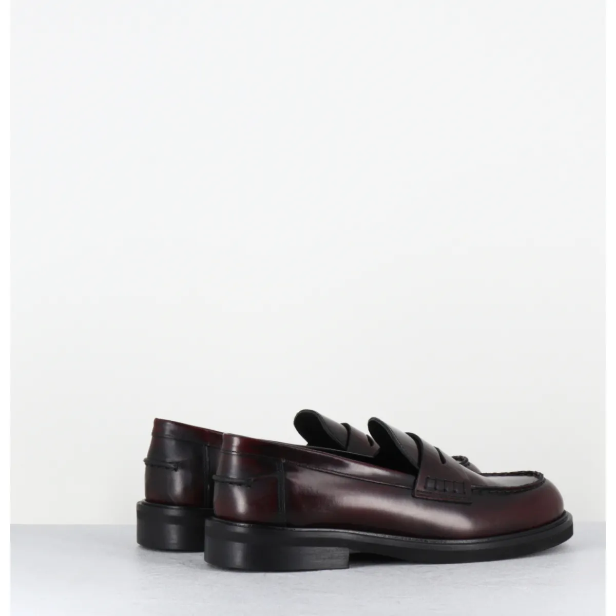 Mocassins | Chaussures^GARRICE LAB Mocassins plats à bout rond en cuir glacé x - CHINO ASPORT BORDO BORDEAU