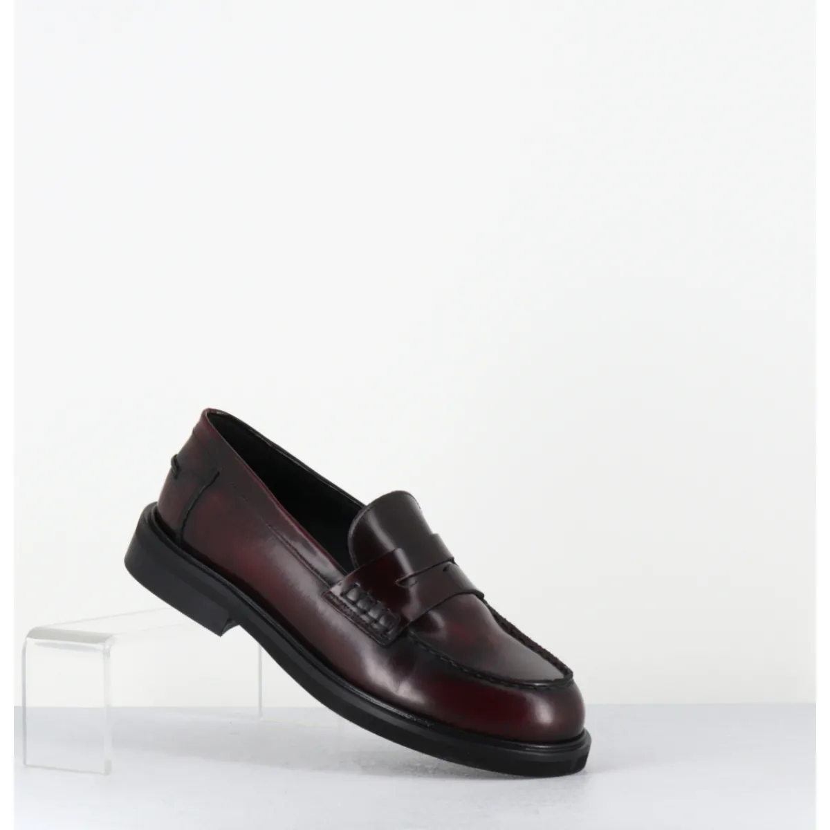 Mocassins | Chaussures^GARRICE LAB Mocassins plats à bout rond en cuir glacé x - CHINO ASPORT BORDO BORDEAU
