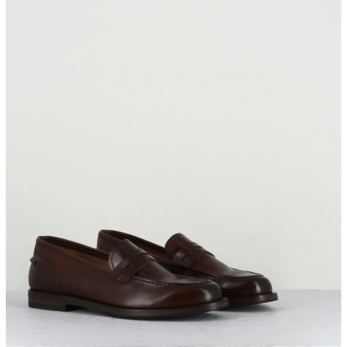 Mocassins | Chaussures^ALBERTO FASCIANI Mocassins plats en cuir glacé - ZOE56040 BROWN MARRON