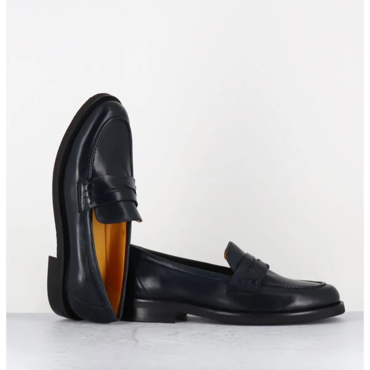 Mocassins | Chaussures^MARA BINI Mocassins plats en cuir souple nuit - P906 SETA BLU BLEU