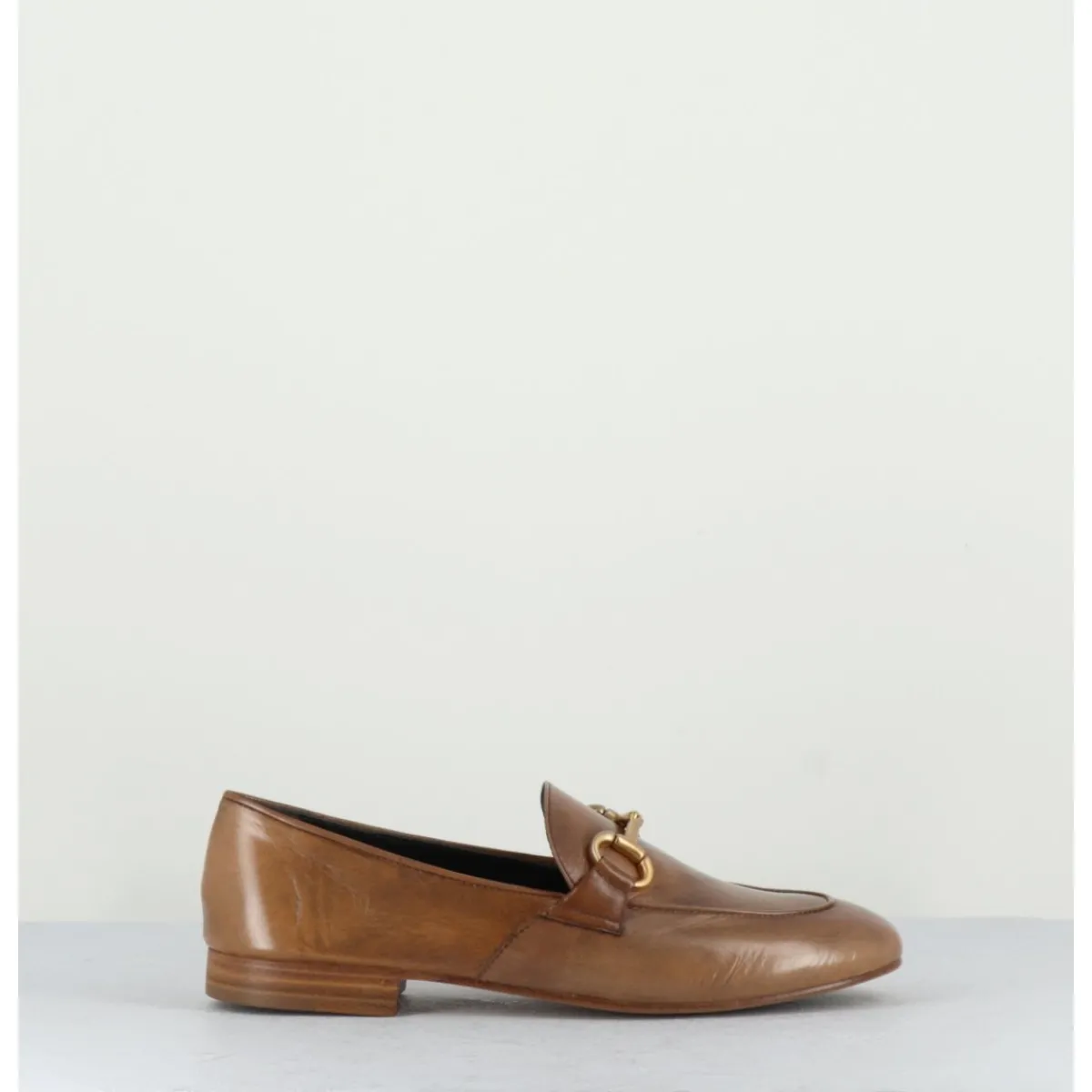 Mocassins | Chaussures^MARA BINI Mocassins plats en cuir souple & mors doré - N125 CUOIO CAMEL