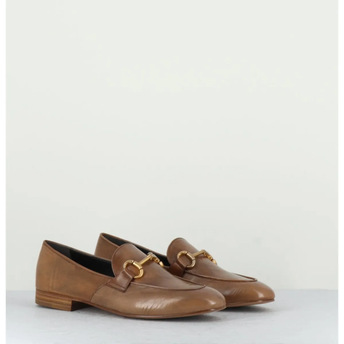 Mocassins | Chaussures^MARA BINI Mocassins plats en cuir souple & mors doré - N125 CUOIO CAMEL