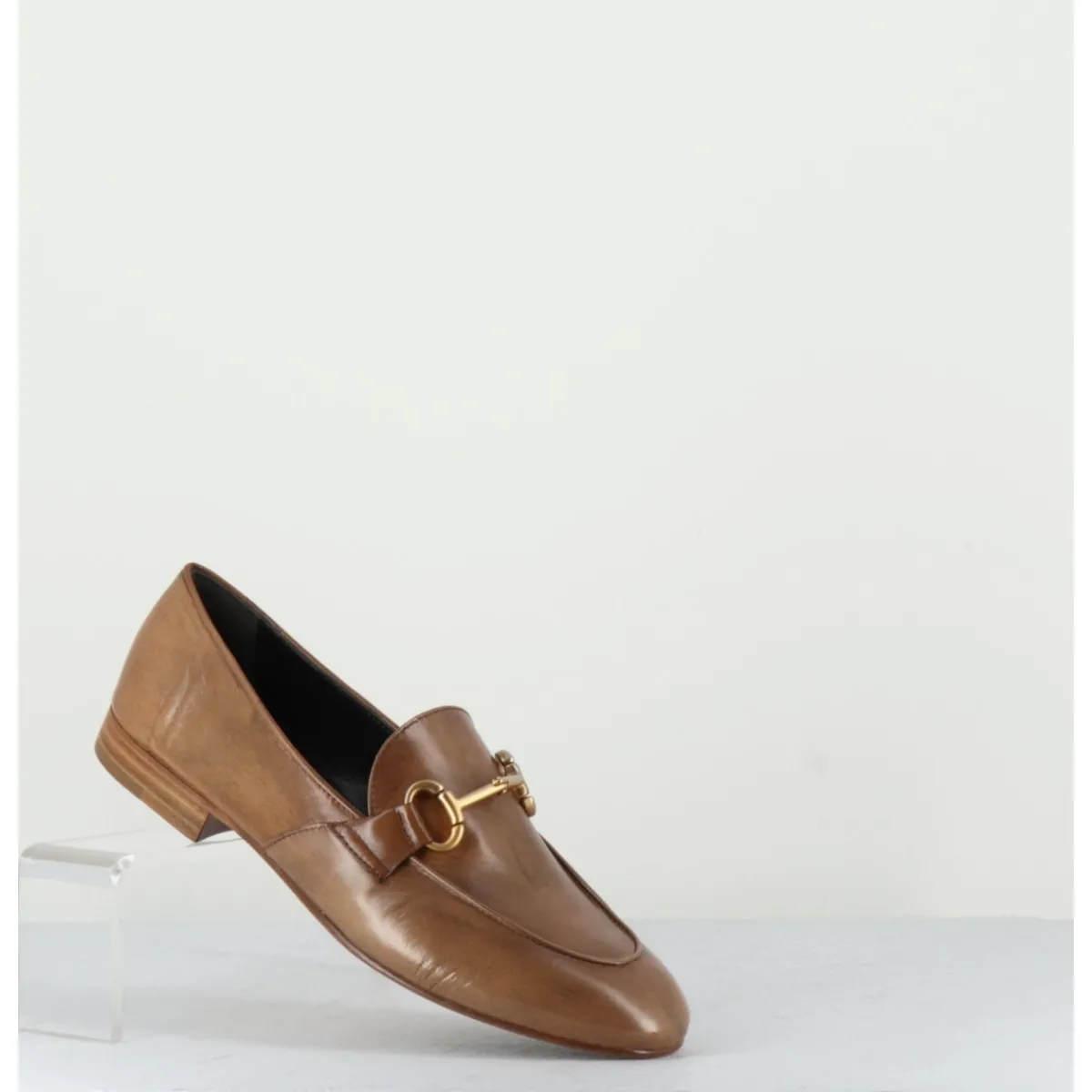 Mocassins | Chaussures^MARA BINI Mocassins plats en cuir souple & mors doré - N125 CUOIO CAMEL