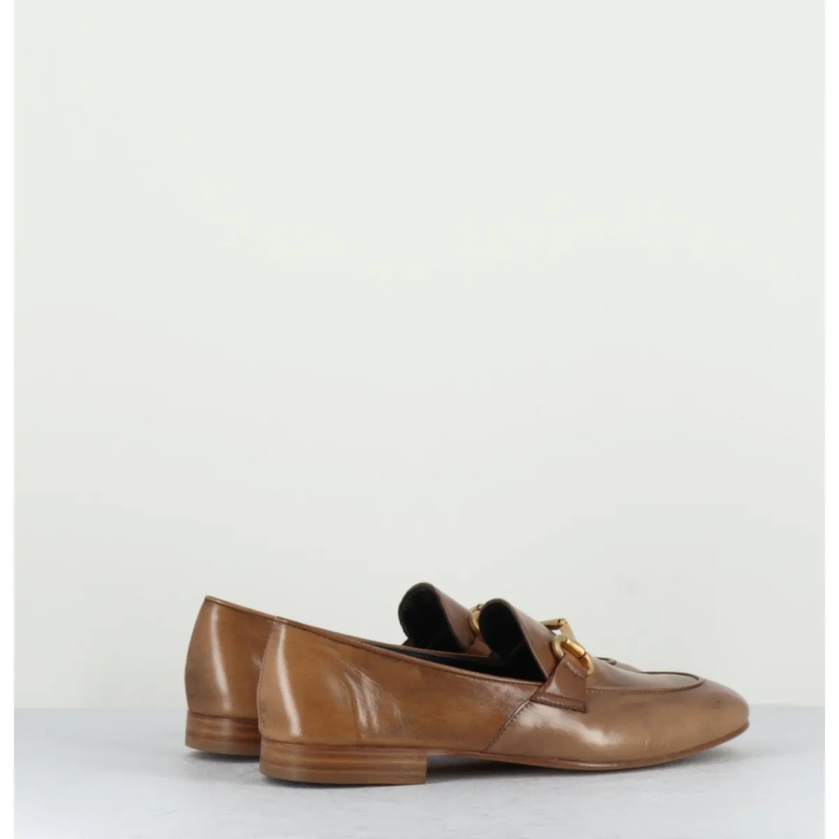Mocassins | Chaussures^MARA BINI Mocassins plats en cuir souple & mors doré - N125 CUOIO CAMEL