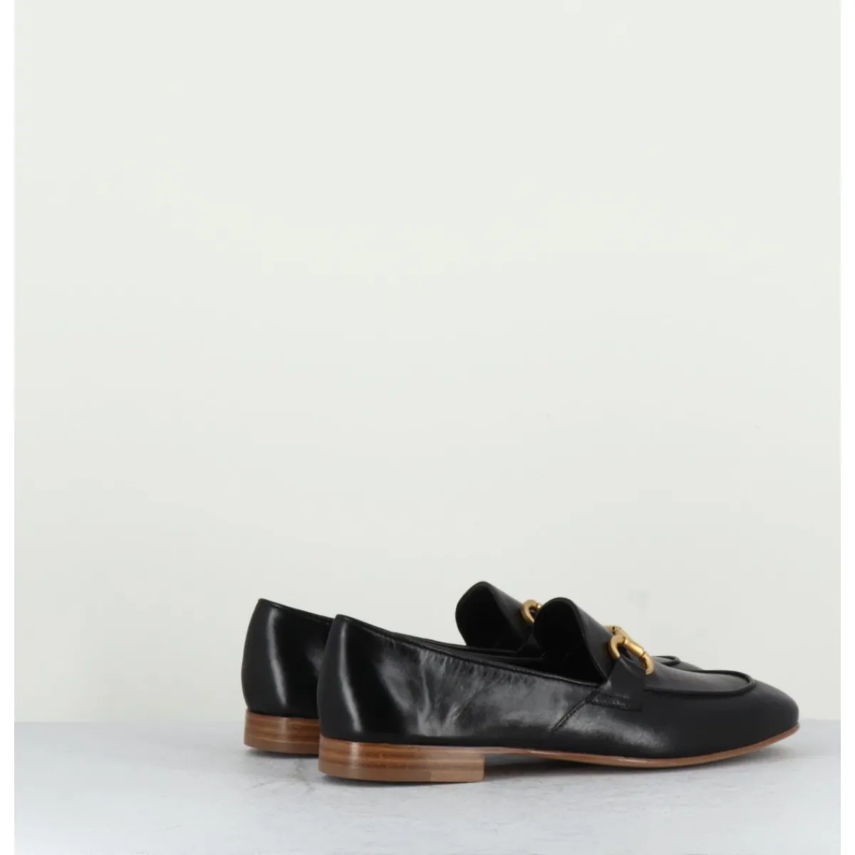 Mocassins | Chaussures^MARA BINI Mocassins plats en cuir souple & mors doré - N125 NERO NOIR