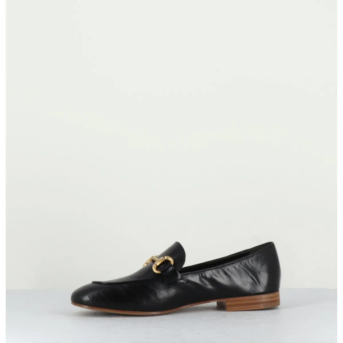 Mocassins | Chaussures^MARA BINI Mocassins plats en cuir souple & mors doré - N125 NERO NOIR