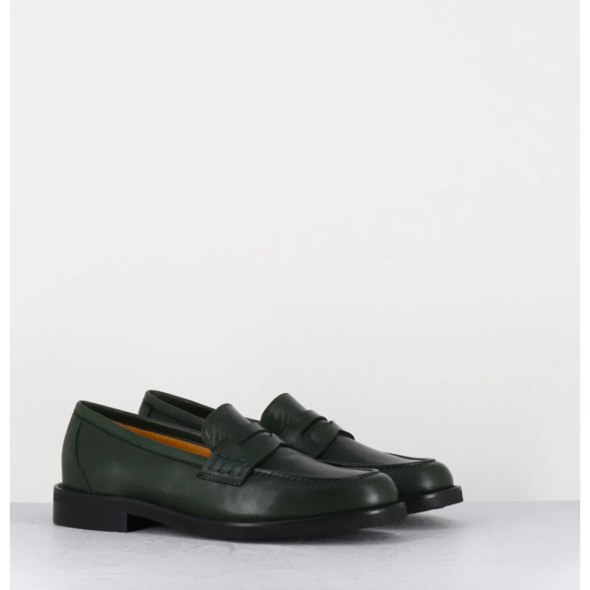 Mocassins | Chaussures^MARA BINI Mocassins plats en cuir souple foncé - P906 SETA MUSCHIO VERT