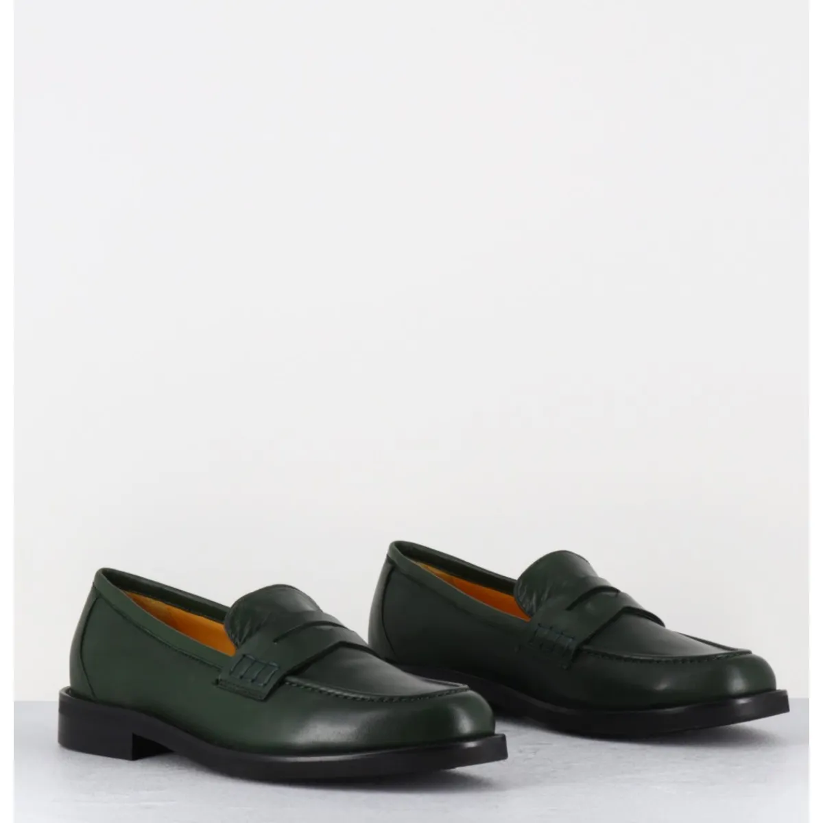 Mocassins | Chaussures^MARA BINI Mocassins plats en cuir souple foncé - P906 SETA MUSCHIO VERT