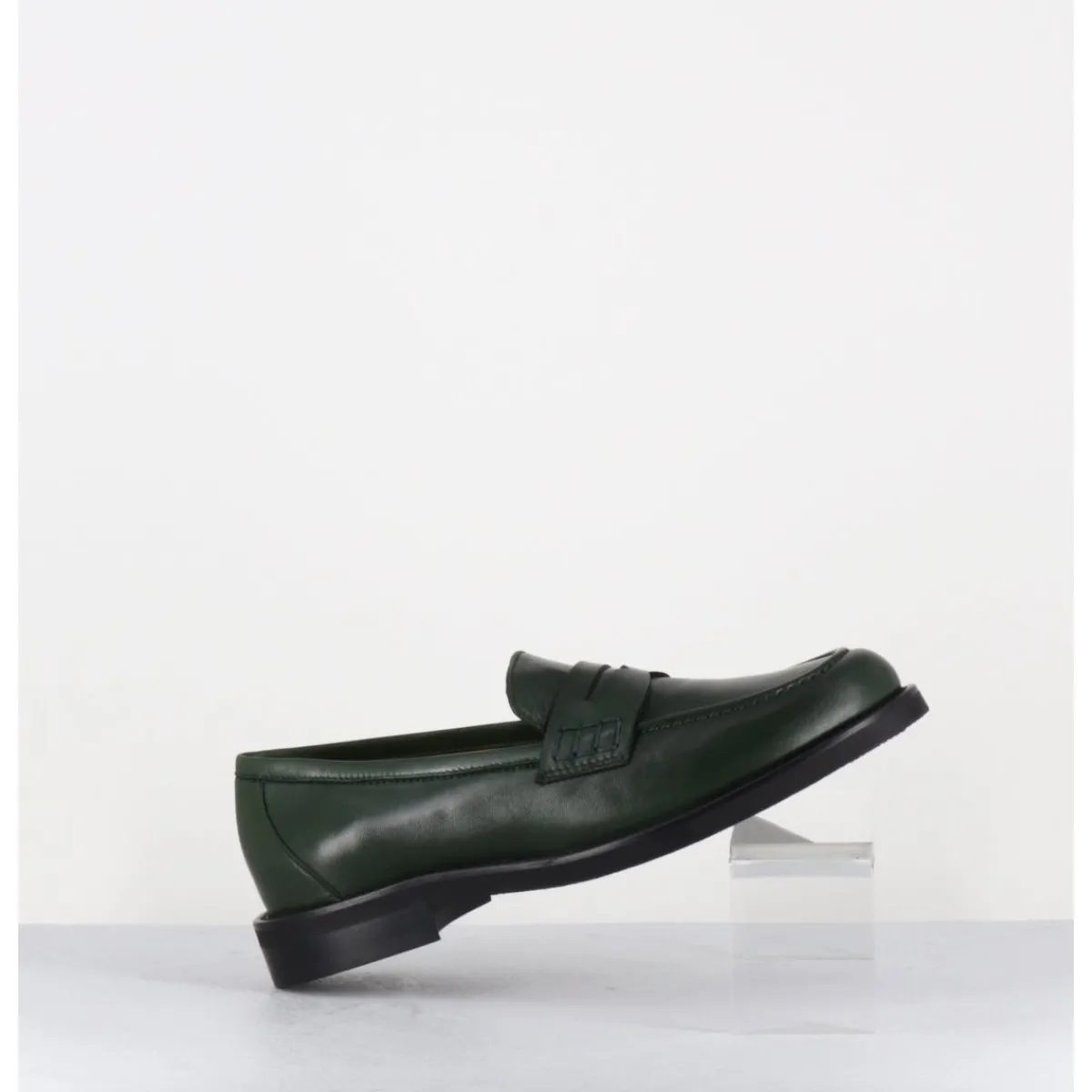 Mocassins | Chaussures^MARA BINI Mocassins plats en cuir souple foncé - P906 SETA MUSCHIO VERT