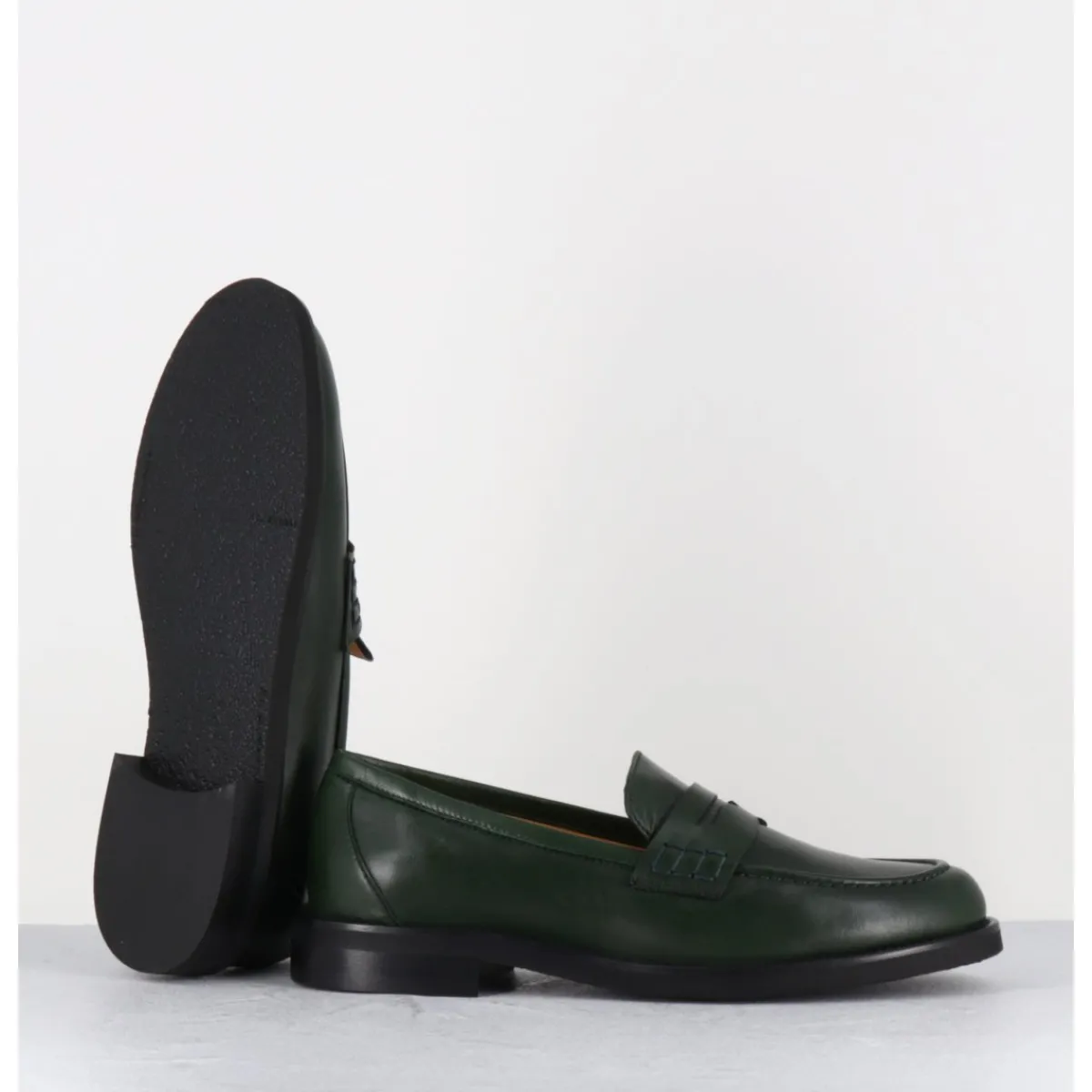 Mocassins | Chaussures^MARA BINI Mocassins plats en cuir souple foncé - P906 SETA MUSCHIO VERT