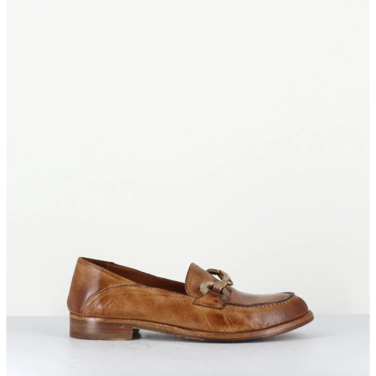 Mocassins | Chaussures^LA BOTTEGA DI LISA Mocassins souple en cuir avec mors doré - 5246 BUF SUGHERO CAMEL