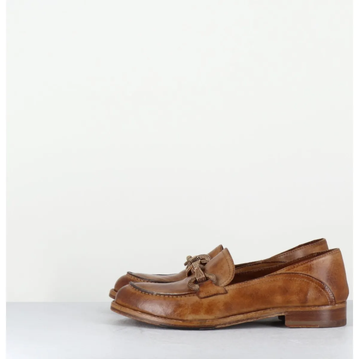 Mocassins | Chaussures^LA BOTTEGA DI LISA Mocassins souple en cuir avec mors doré - 5246 BUF SUGHERO CAMEL