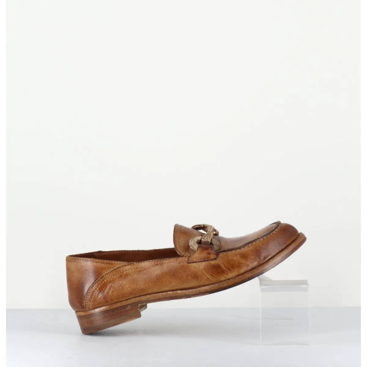 Mocassins | Chaussures^LA BOTTEGA DI LISA Mocassins souple en cuir avec mors doré - 5246 BUF SUGHERO CAMEL