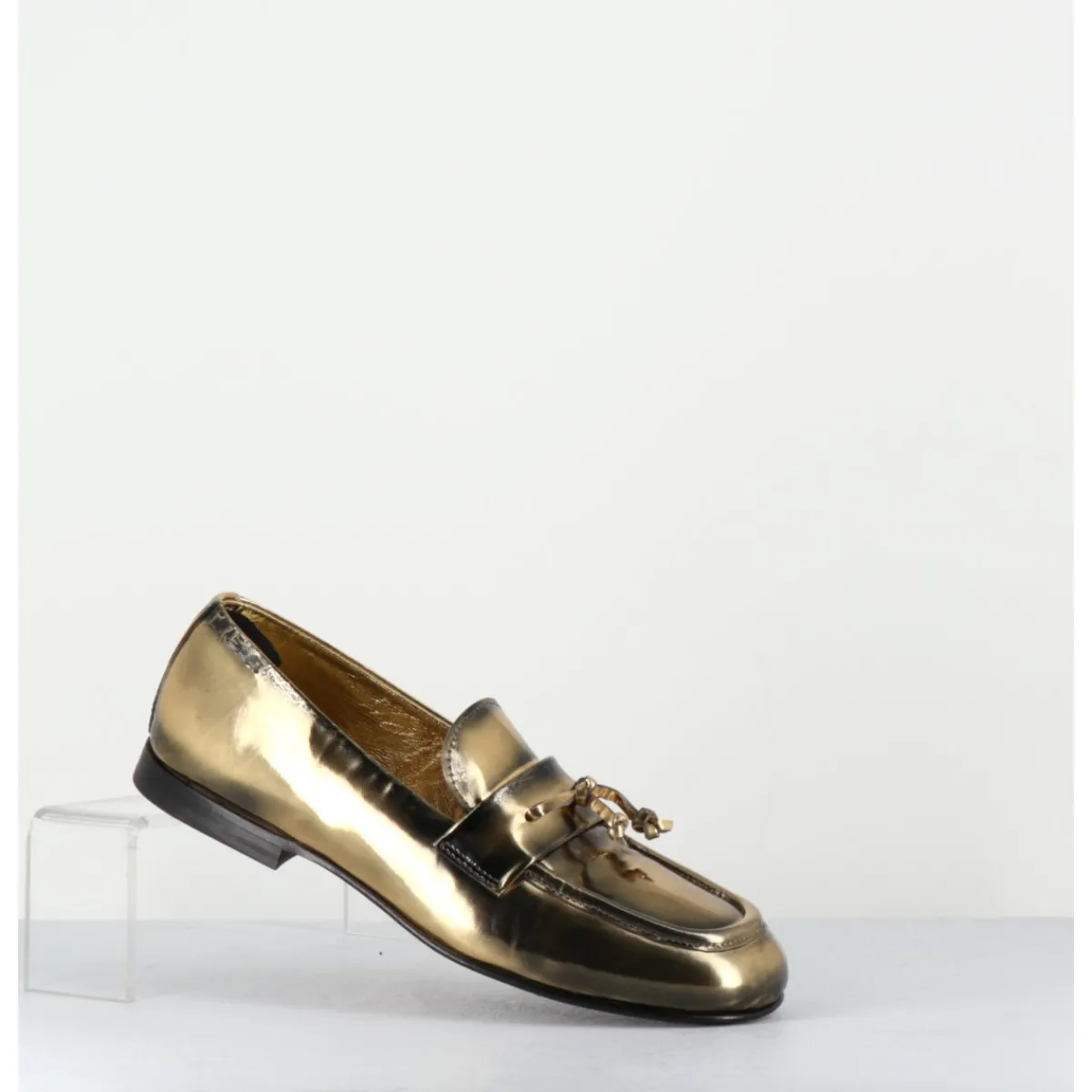 Mocassins | Chaussures^HOTTO Mocassins souple en cuir métallisé doré - 60264 CAPRA SUPER ORO DORE