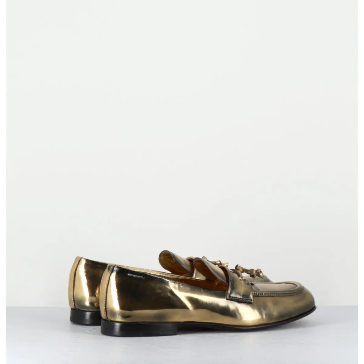 Mocassins | Chaussures^HOTTO Mocassins souple en cuir métallisé doré - 60264 CAPRA SUPER ORO DORE