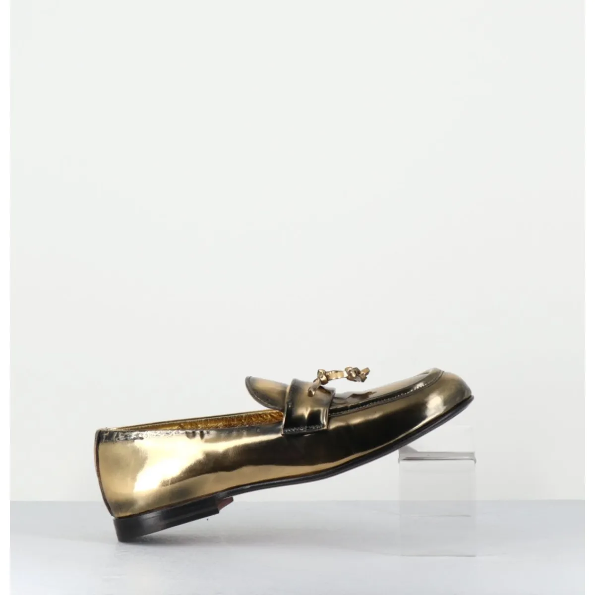 Mocassins | Chaussures^HOTTO Mocassins souple en cuir métallisé doré - 60264 CAPRA SUPER ORO DORE