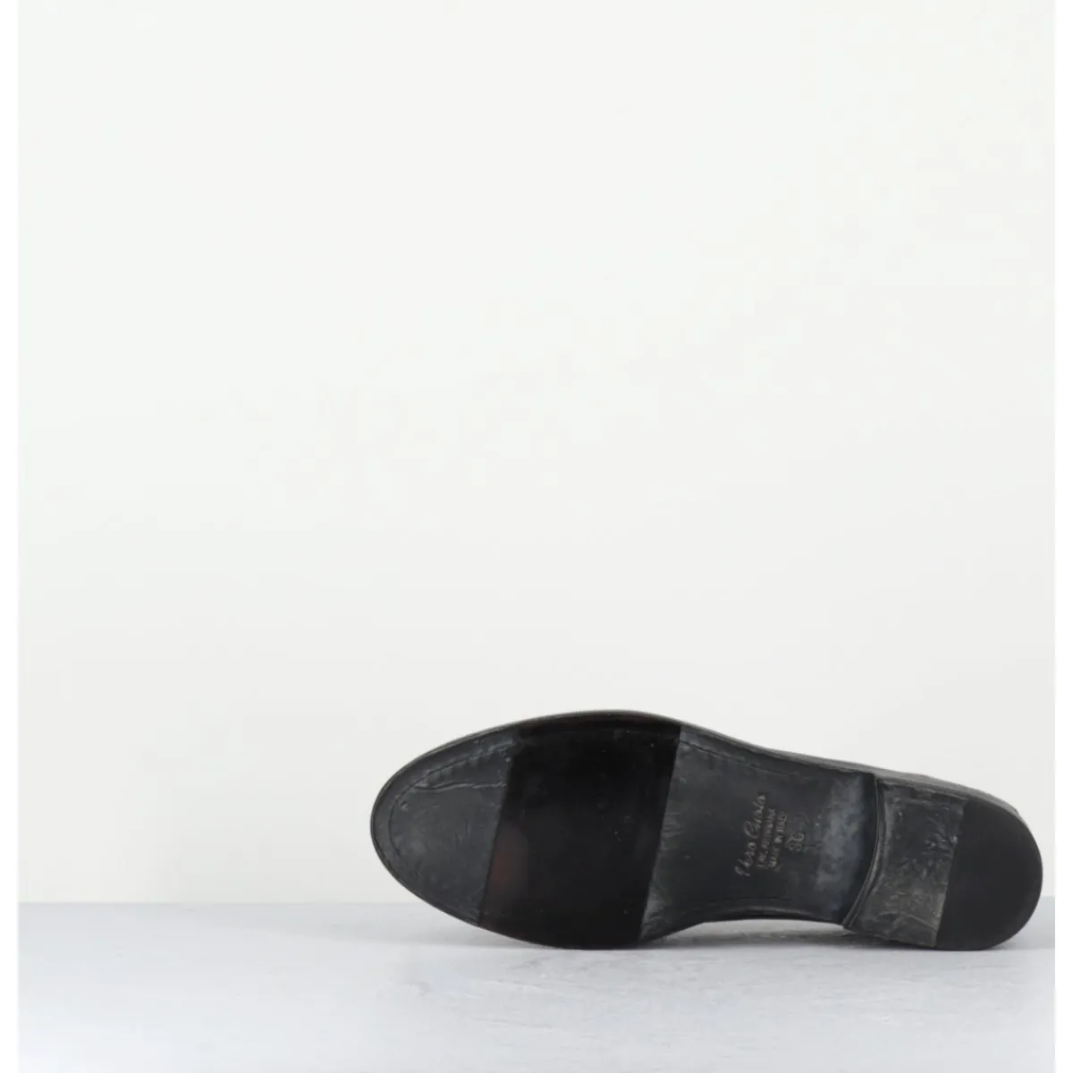 Mocassins^LA BOTTEGA DI LISA Mocassins souple en cuir avec mors clouté - 5246 BUF NERO NOIR