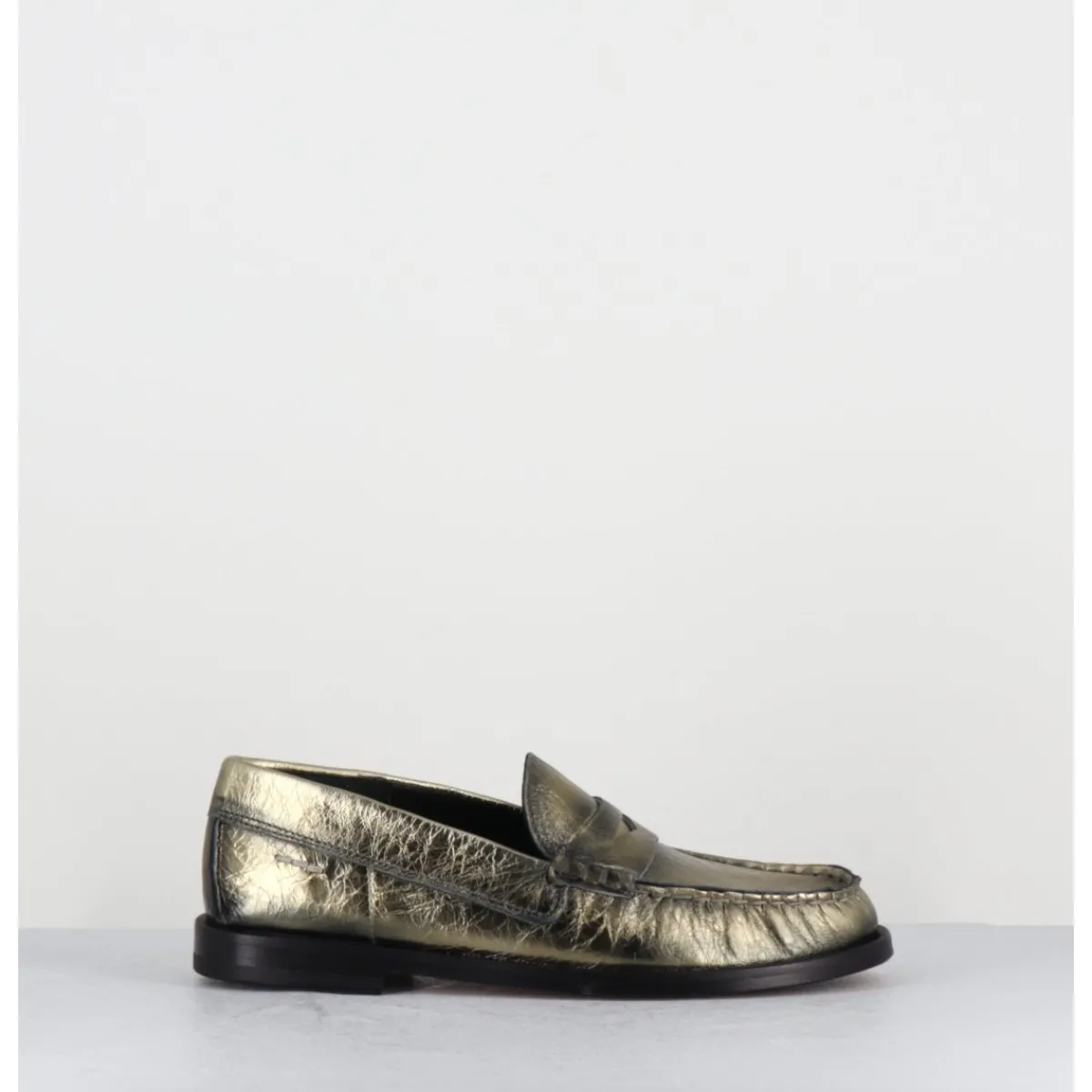 Mocassins | Chaussures^HOTTO Mocassins souples en cuir or brossé - 66604 MILLENIUM GOLD DORE