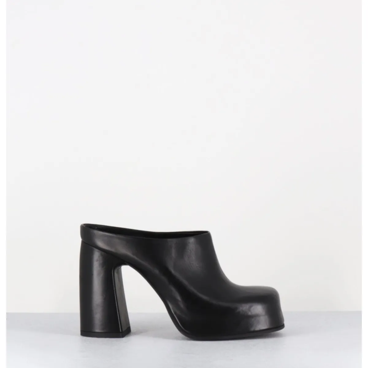 Plateformes^GARRICE LAB Mules à plateforme recouverte talon haut en cuir - VATIK FULAR NERO NOIR