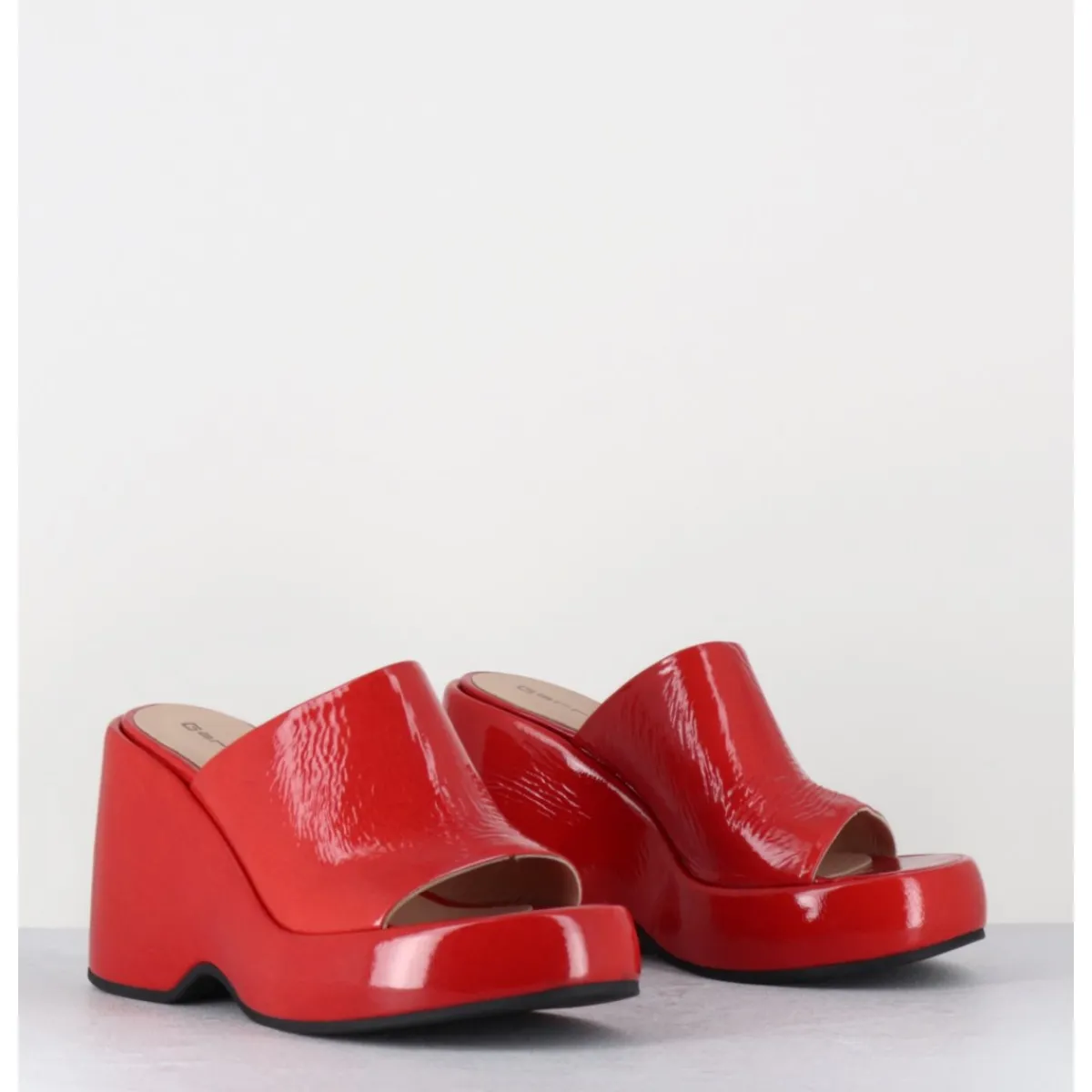 Plateformes^GARRICE LAB Mules compensées 90s en cuir vernis - MASA1 CINDY ROSSO ROUGE