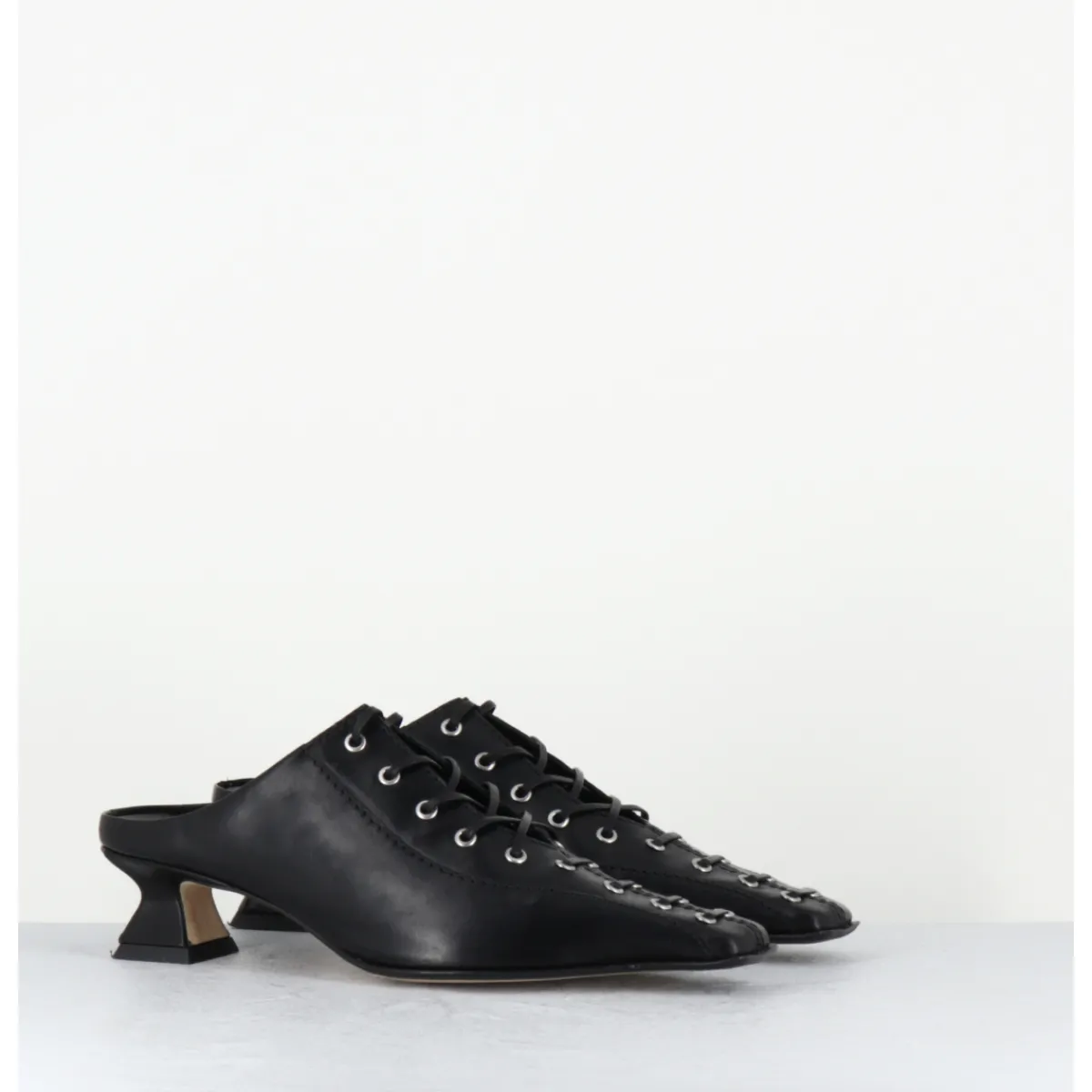 Chaussures^MIISTA Mules en cuir corsetées - ASIAH24 BLACK COURT NOIR