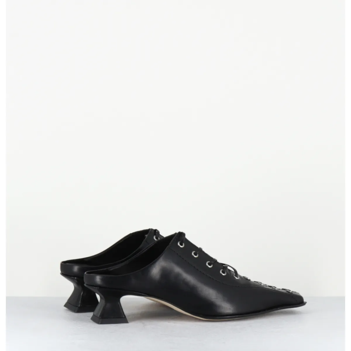 Chaussures^MIISTA Mules en cuir corsetées - ASIAH24 BLACK COURT NOIR