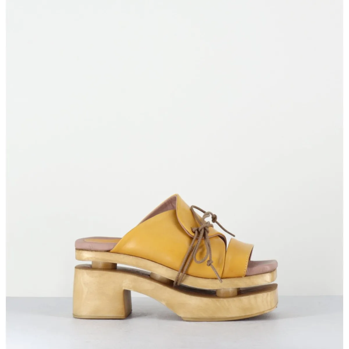 Plateformes^GARRICE LAB Original 70s platform sandals cuir - PRIVA24 SUAVE SUNFLOWER JAUNE