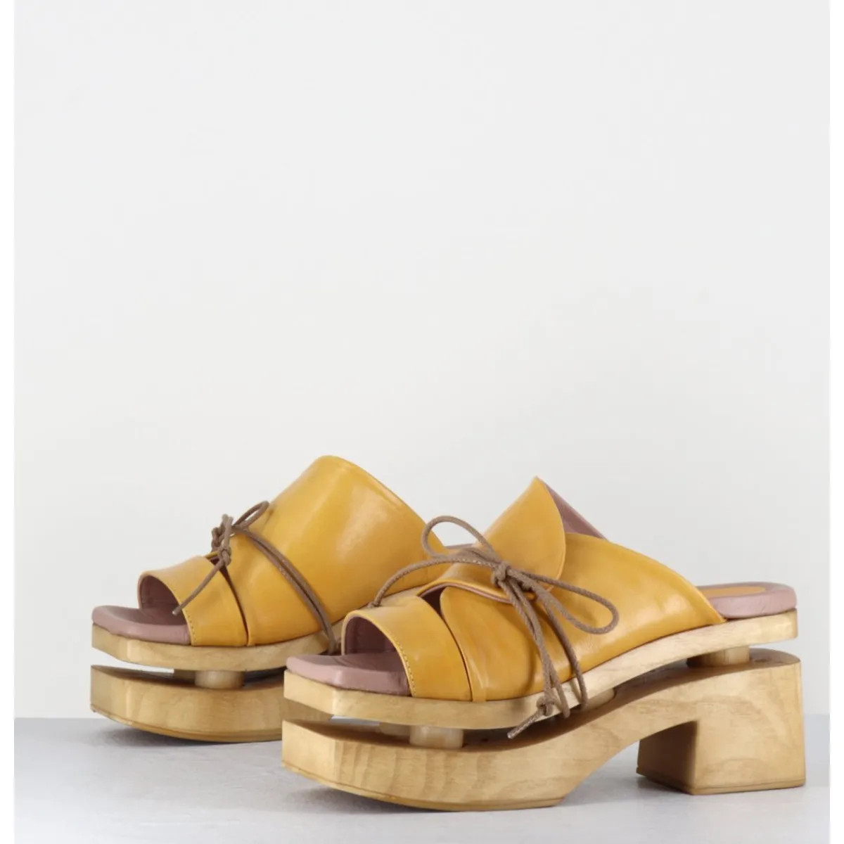 Plateformes^GARRICE LAB Original 70s platform sandals cuir - PRIVA24 SUAVE SUNFLOWER JAUNE