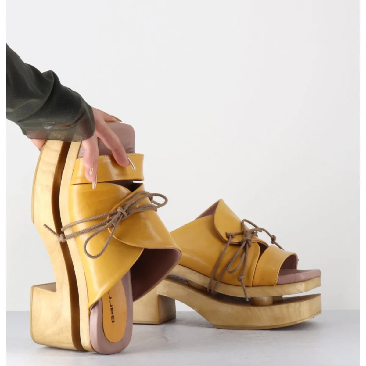 Plateformes^GARRICE LAB Original 70s platform sandals cuir - PRIVA24 SUAVE SUNFLOWER JAUNE