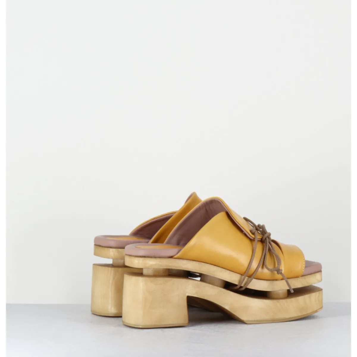 Plateformes^GARRICE LAB Original 70s platform sandals cuir - PRIVA24 SUAVE SUNFLOWER JAUNE