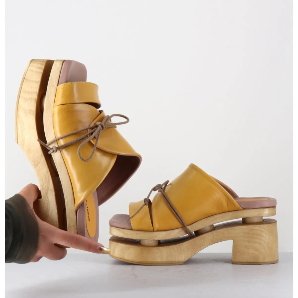 Plateformes^GARRICE LAB Original 70s platform sandals cuir - PRIVA24 SUAVE SUNFLOWER JAUNE