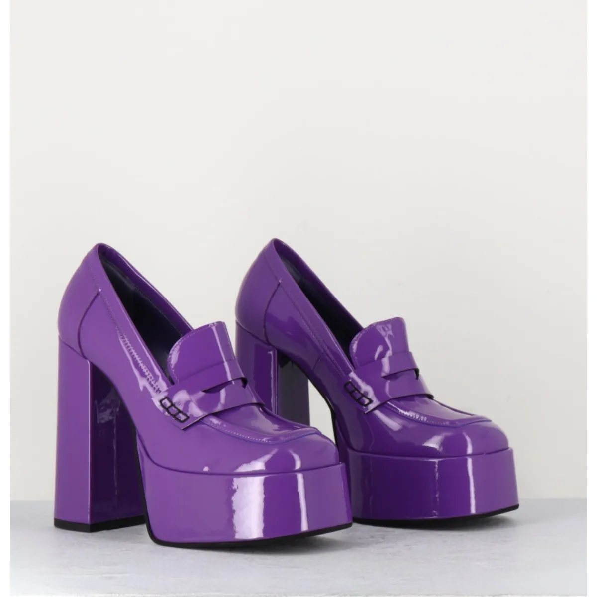 Mocassins | Plateformes^GARRICE LAB Purple patent platform loafers - BARSI VIOLET