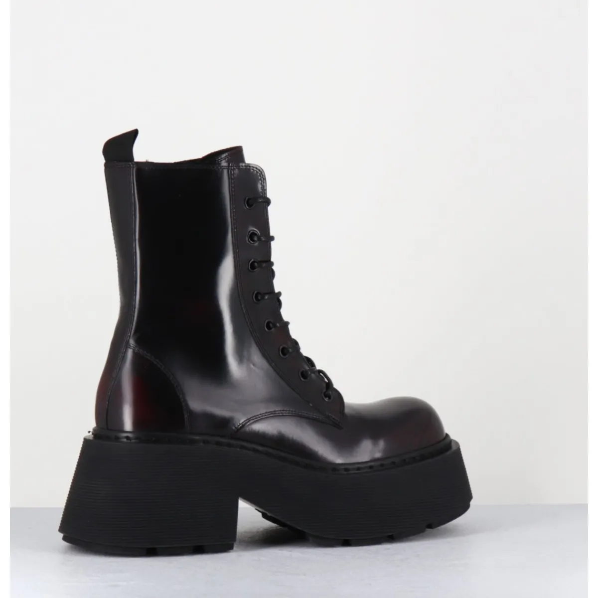 Boots^VIC MATIE Rangers à lacets en cuir x fumé - 1D7700D APOLLO X BORDEAU