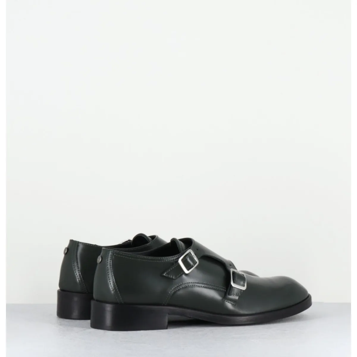 Chaussures^OA NON FASHION Richelieu doubles boucles en cuir glacé - YUMA ABRA VERDE VERT
