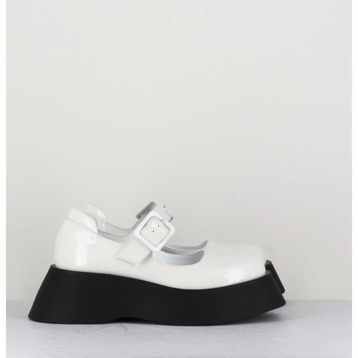 Chaussures | Plateformes^GARRICE LAB 90s babies à plateforme en cuir vernis - CORA VERNICE BIANCO BLANC
