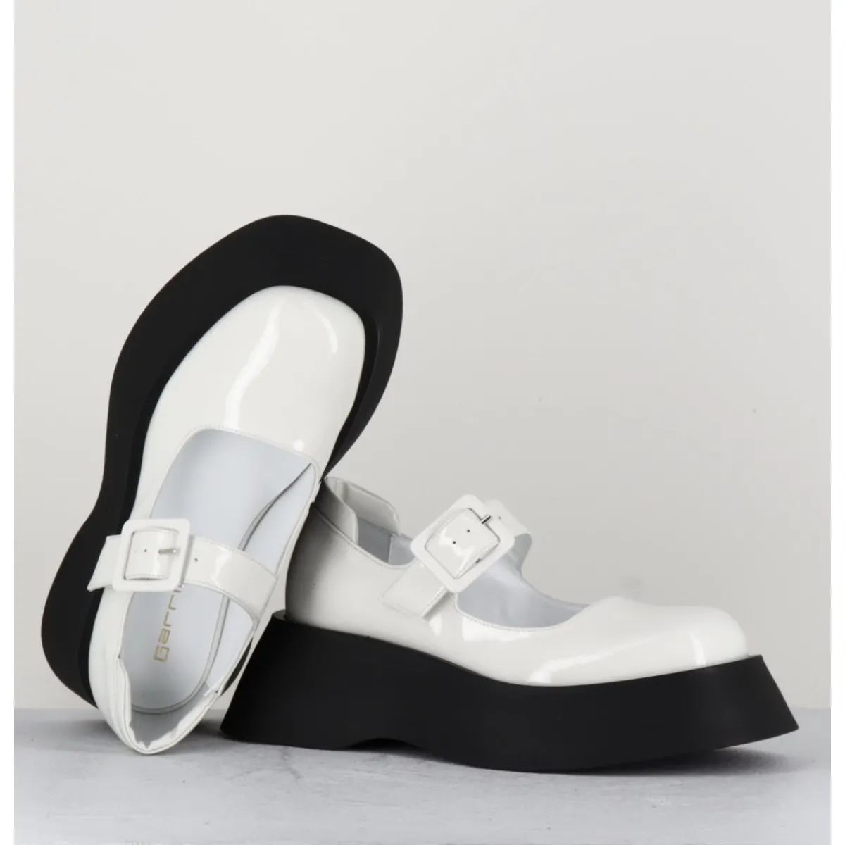 Chaussures | Plateformes^GARRICE LAB 90s babies à plateforme en cuir vernis - CORA VERNICE BIANCO BLANC