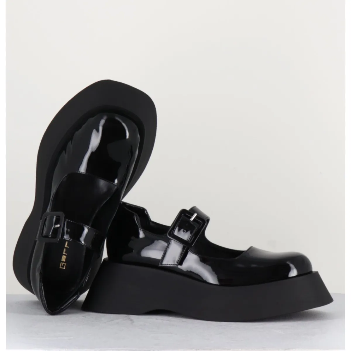 Chaussures | Plateformes^GARRICE LAB 90s babies à plateforme en cuir vernis - CORA VERNICE NERO NOIR