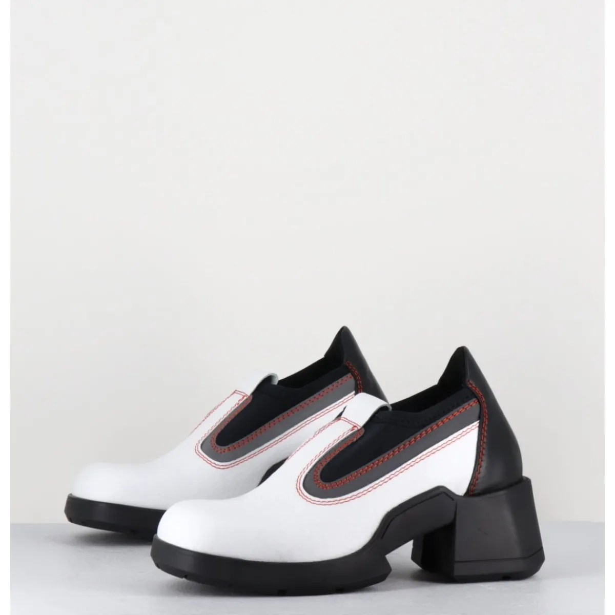 Boots | Chaussures^E8 BY MIISTA 90s futuristic shoes cuir & lycra - KUDA WHITE BOOTS BLANC