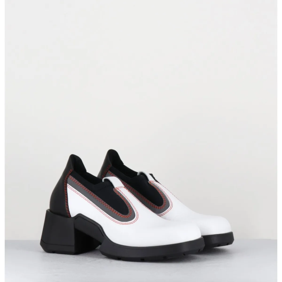 Boots | Chaussures^E8 BY MIISTA 90s futuristic shoes cuir & lycra - KUDA WHITE BOOTS BLANC