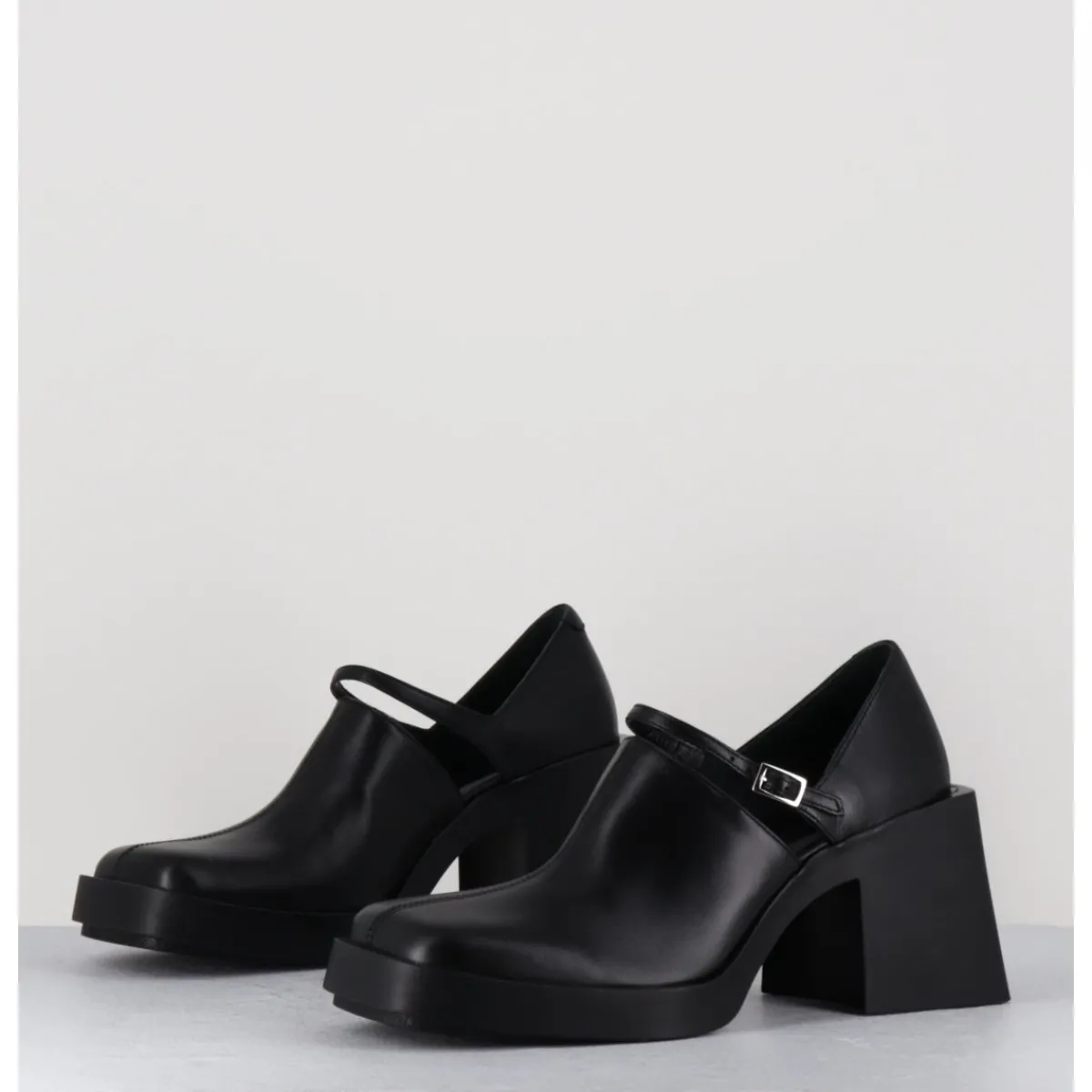 Chaussures^JUSTINE CLENQUET 90s Mary-Jane cuir souple - KIM BLACK NOIR