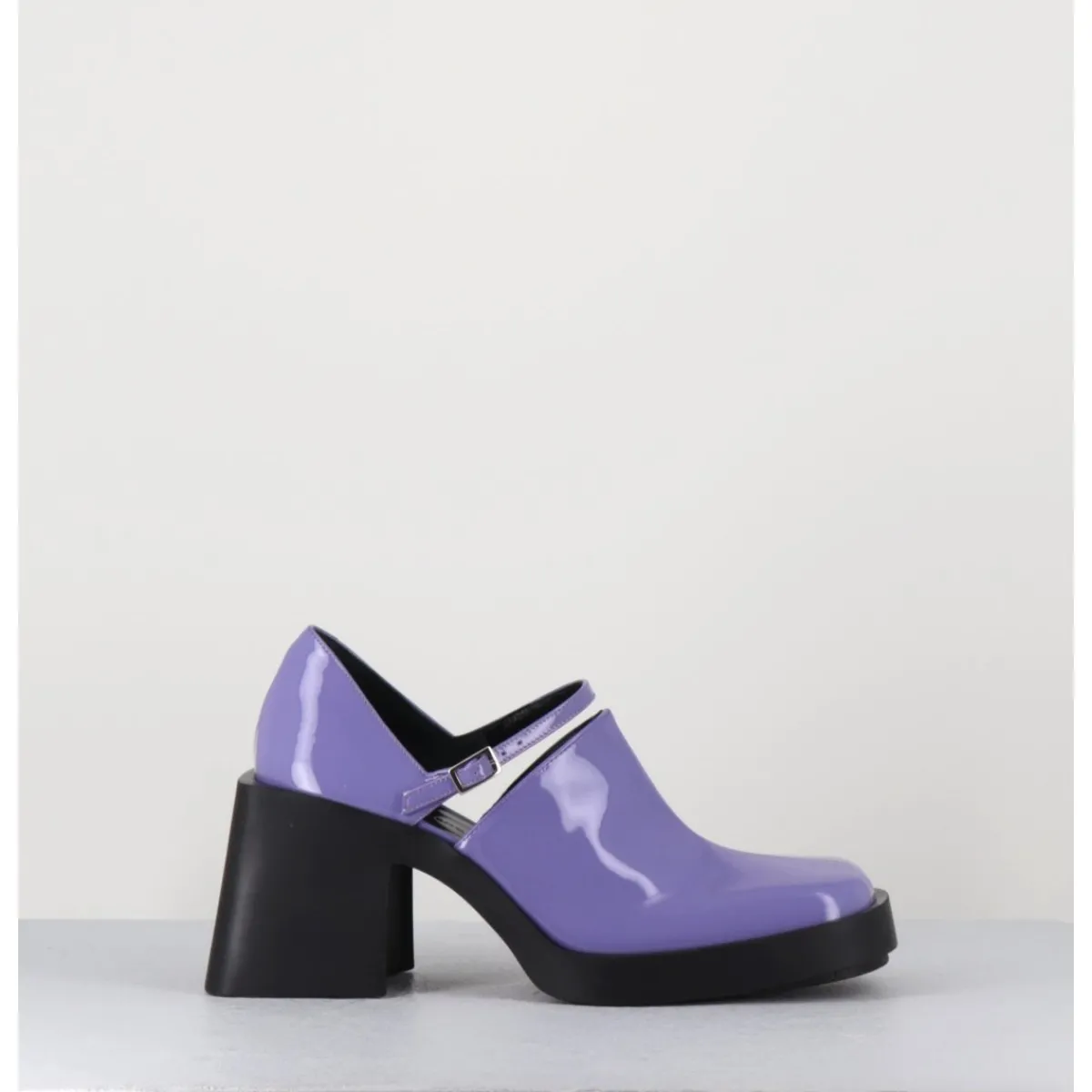 Chaussures^JUSTINE CLENQUET 90s Mary-Jane en cuir vernis lilas - KIM LILAC PATENT