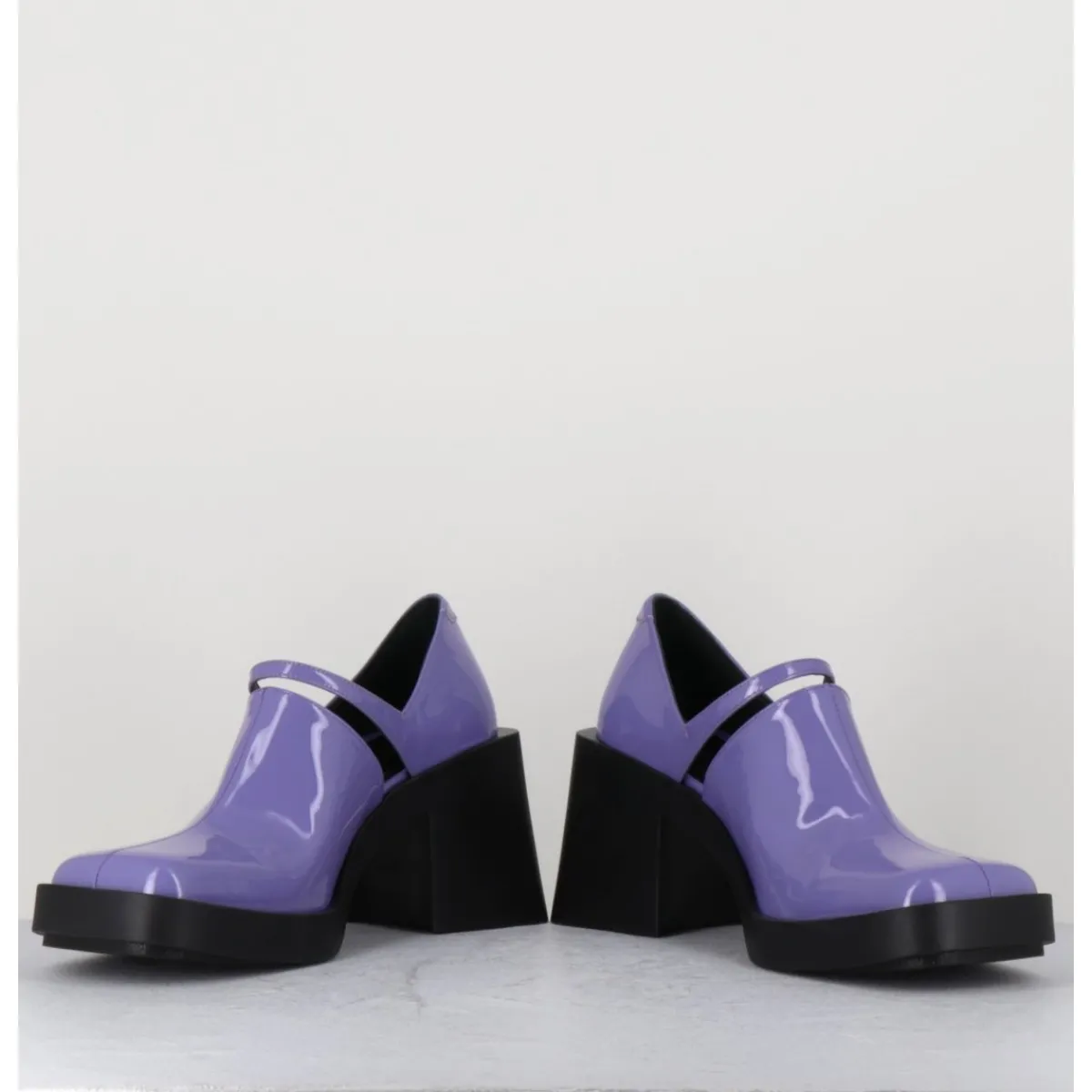 Chaussures^JUSTINE CLENQUET 90s Mary-Jane en cuir vernis lilas - KIM LILAC PATENT