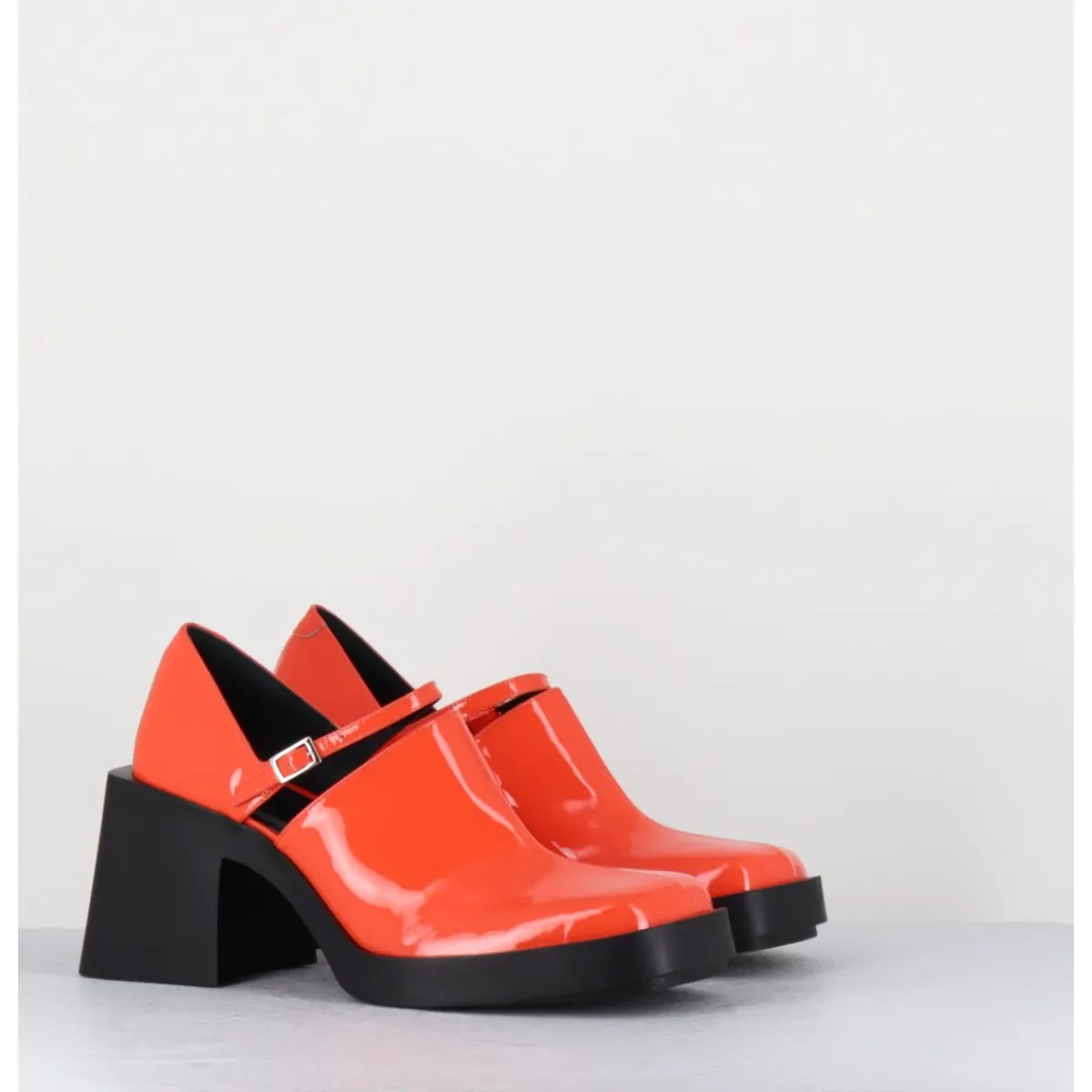 Chaussures^JUSTINE CLENQUET 90s Mary-Jane en cuir vernis - KIM PATENT ORANGE