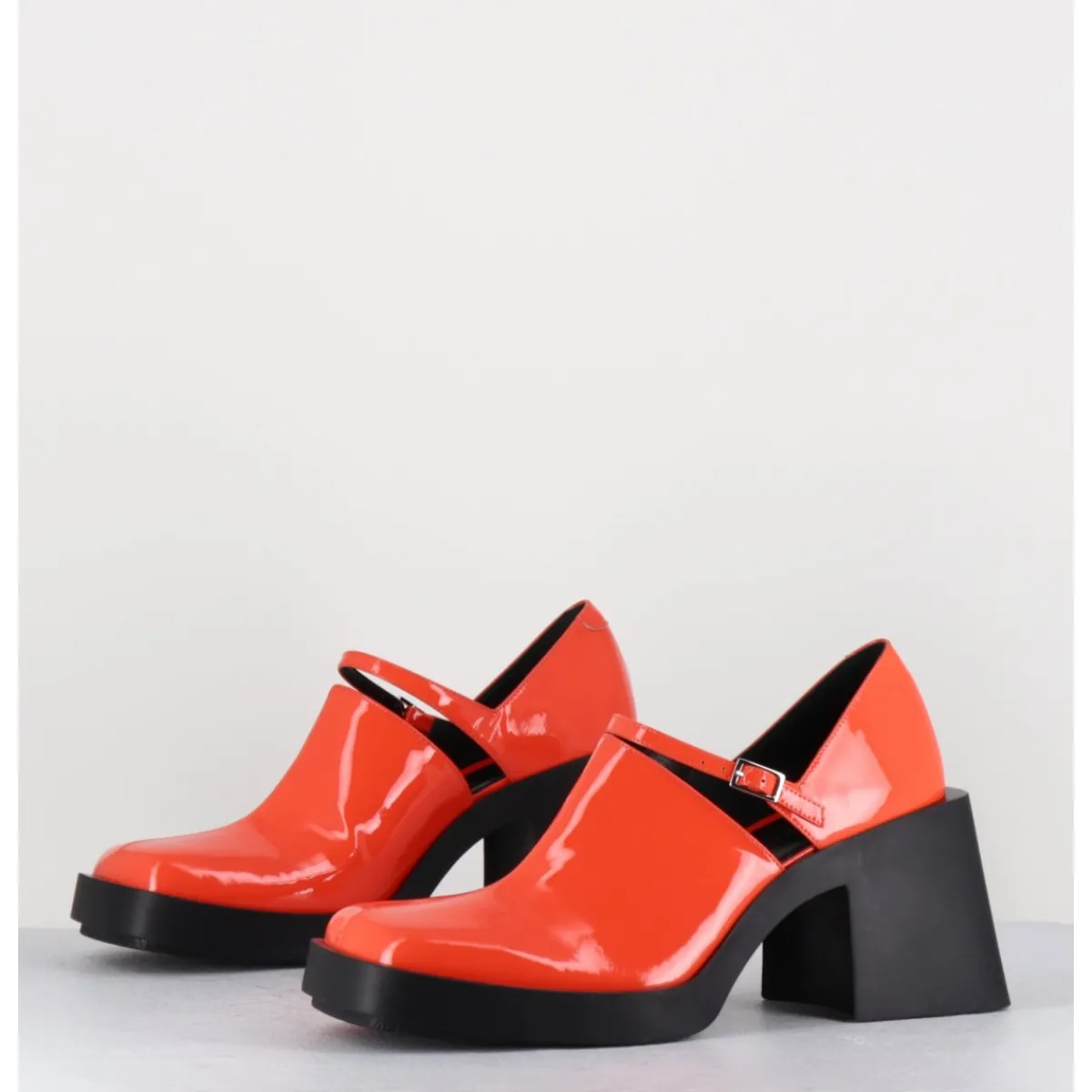 Chaussures^JUSTINE CLENQUET 90s Mary-Jane en cuir vernis - KIM PATENT ORANGE